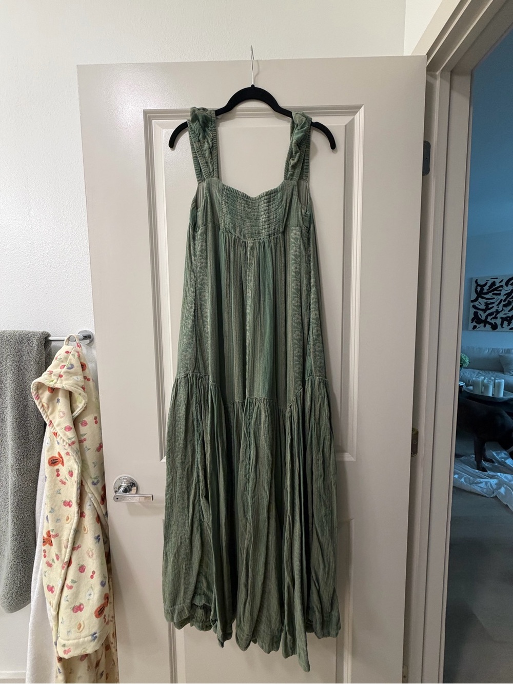 Free People Sage Green Button-Front Maxi Dress - Picture 5 of 5